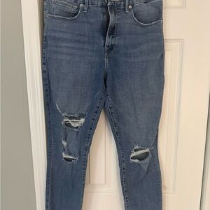 Good American Distressed Denim Skinny Jeans